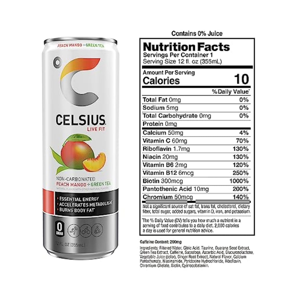 Celsius Nutrition Label Understanding the Benefits and Ingredients