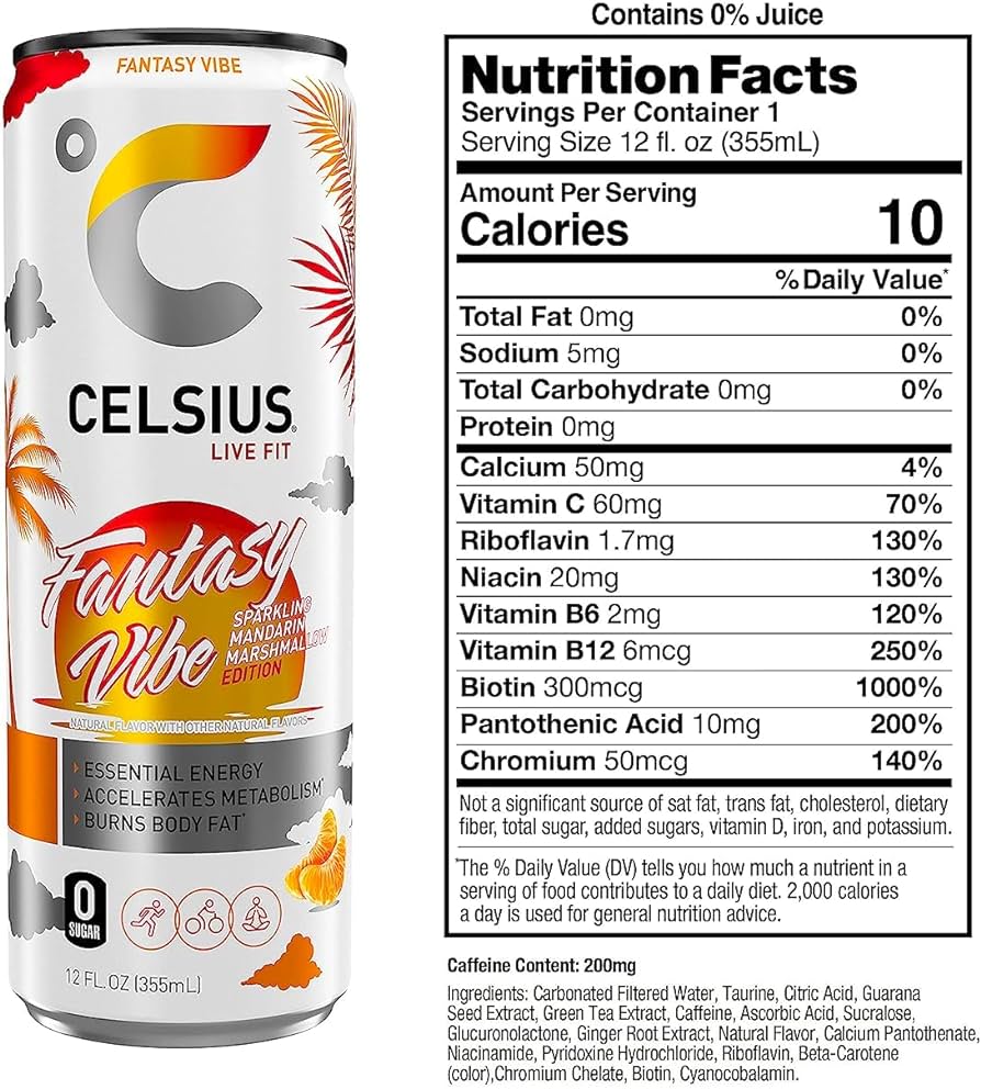 Unlocking the Truth: Decoding Celsius Drink's Nutrition Label - Learn ...